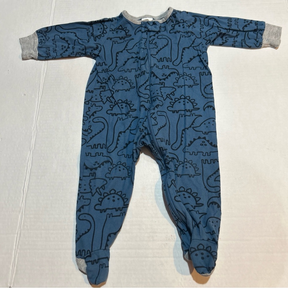 Gerber‎ Blue Dinosaur Pattern Footie 6-9 Months